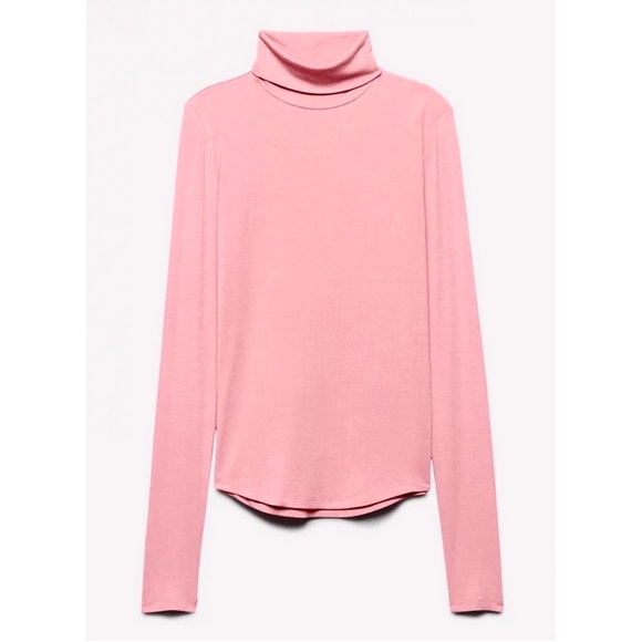 ARITZIA SUNDAY BEST Freshman Ribbed Turtleneck Dusty Rose Pink - Picture 3 of 9